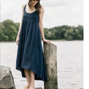 Voloshin setsuko maxi dress - indigo